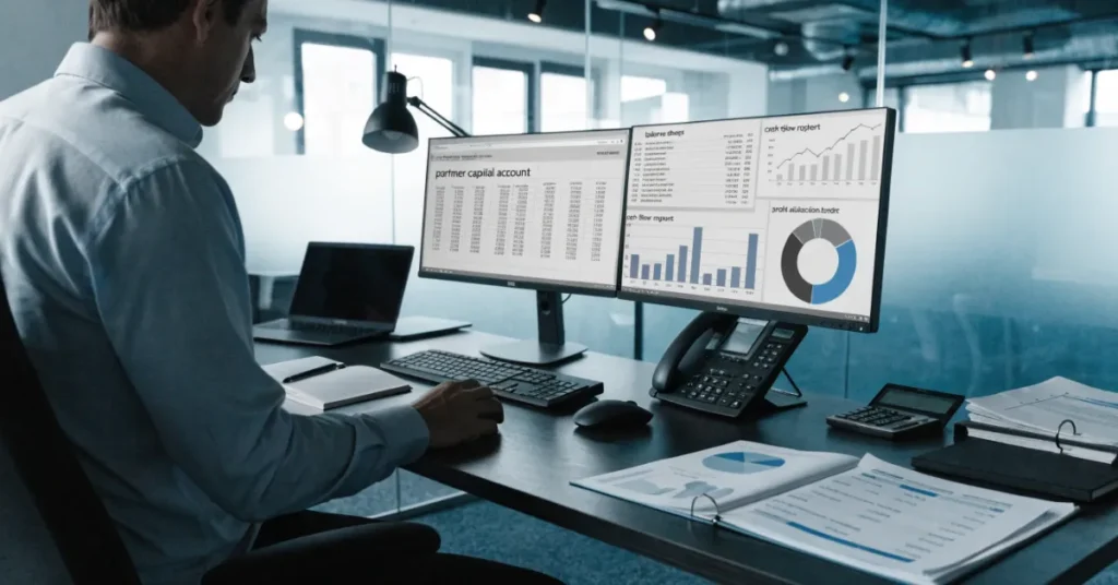 Professional Joint Ventures and partnership accounting with partner capital accounts and financial management.