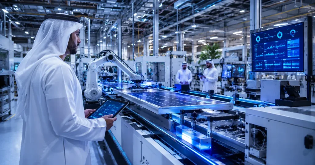 Smart Manufacturing facility in the UAE demonstrating advanced automation, digital production technologies, and modern industrial innovation.