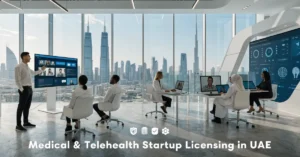 Medical startup founder managing Medical telehealth licensing and healthcare business setup in the UAE.