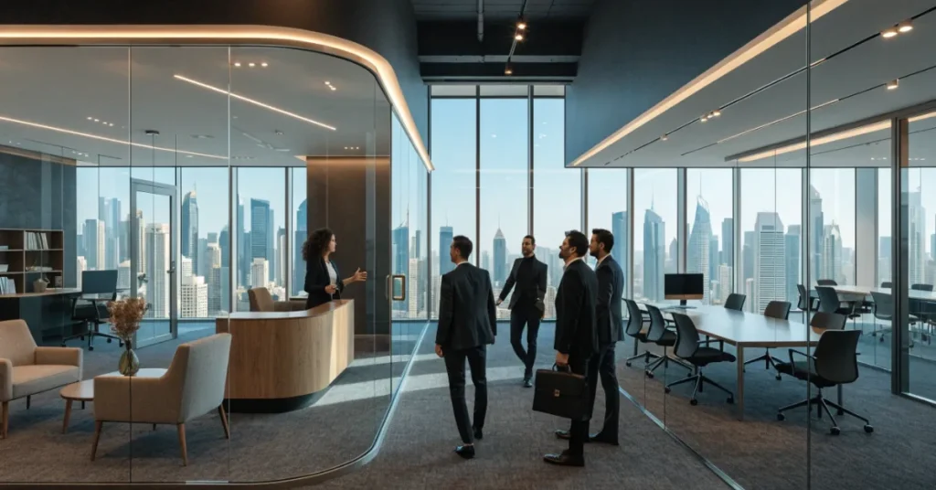 Office Space options supporting business growth from flexi desks to private offices in the UAE.