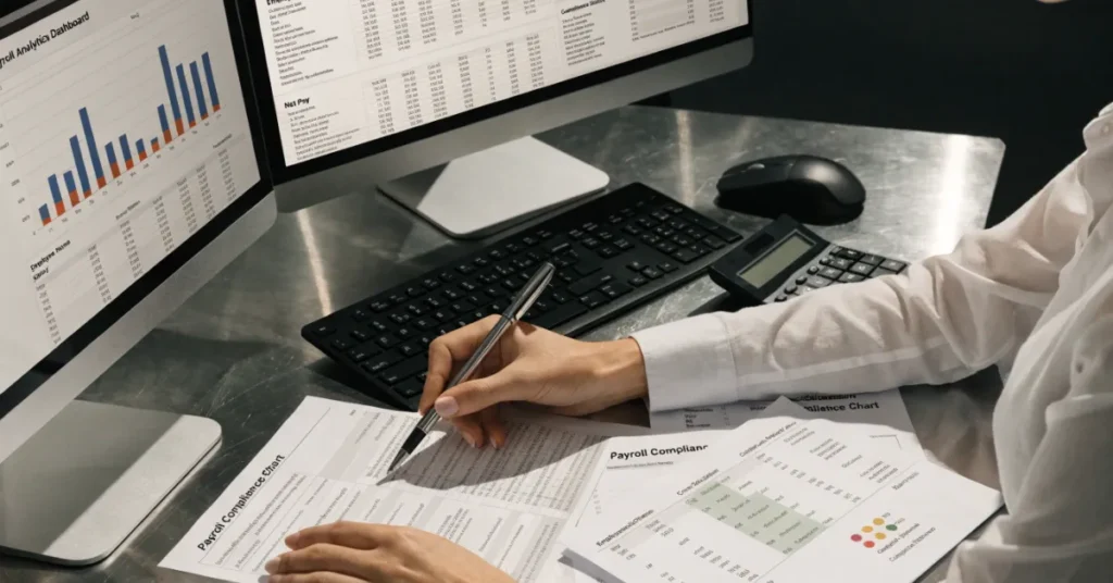 Payroll Tax financial reporting and payroll calculations for accurate payroll management in UAE companies.