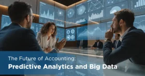 Predictive Analytics in modern accounting using AI-powered financial forecasting and big data dashboards for smarter business decisions.
