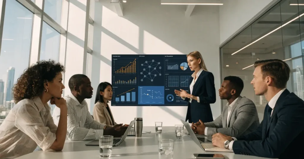 Team planning Professional Services business growth, pricing strategies, and long-term client success in the UAE.