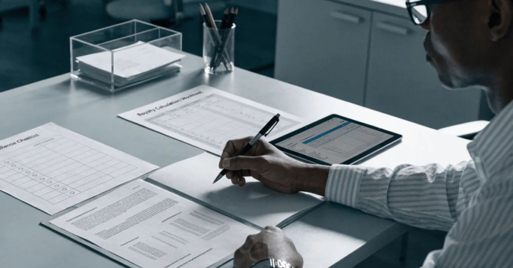 Financial reporting and Royalty Agreements revenue tracking through professional accounting systems.