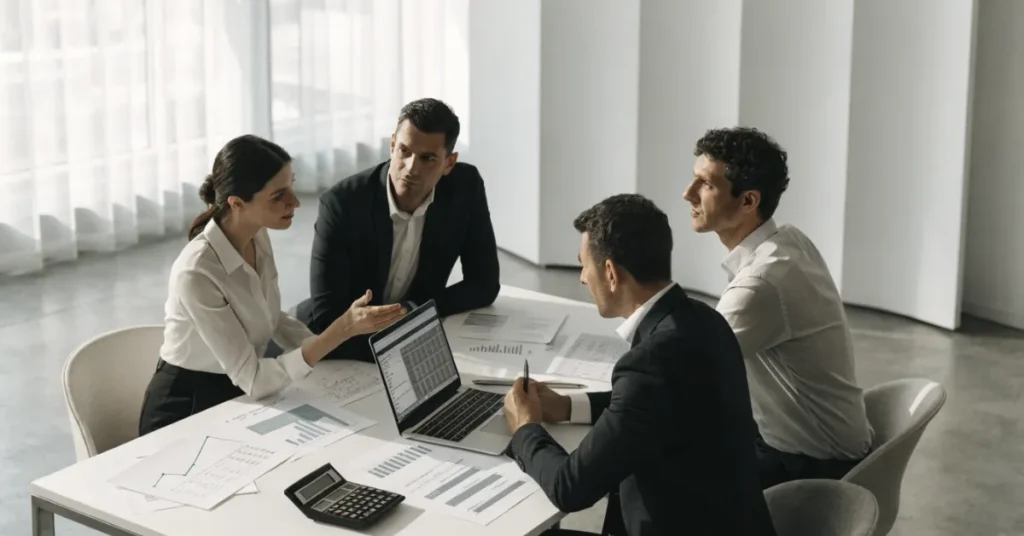 SME finance professionals developing Tax Planning strategies through budgeting, financial forecasting, and corporate tax compliance.