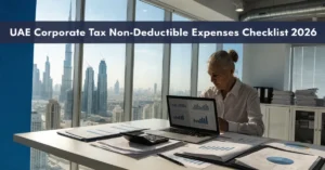 UAE Corporate Tax non-deductible expenses checklist for accurate taxable income calculation and corporate tax compliance.