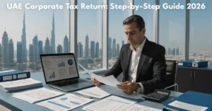 UAE Corporate Tax Return filing process through EmaraTax for businesses maintaining Corporate Tax compliance in the UAE.