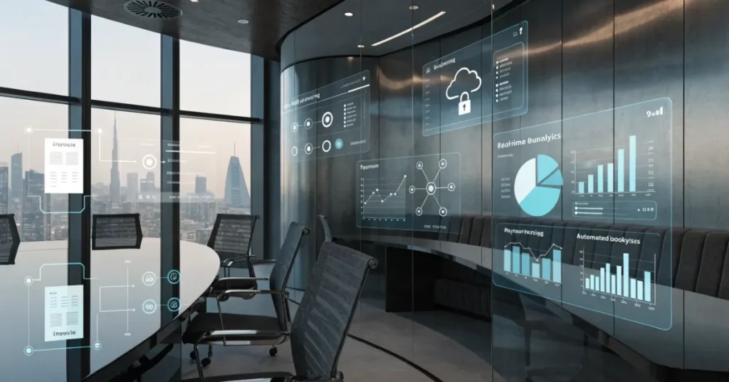 Advanced UAE E-Invoicing 2026 accounting automation supporting digital compliance, secure financial records, and efficient invoice processing for UAE businesses.