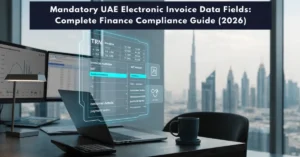 UAE Electronic Invoice mandatory data fields and finance compliance dashboard for UAE e-invoicing 2026