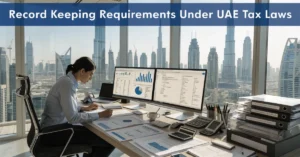 UAE Tax Laws record keeping requirements for businesses maintaining accurate financial records and tax compliance.