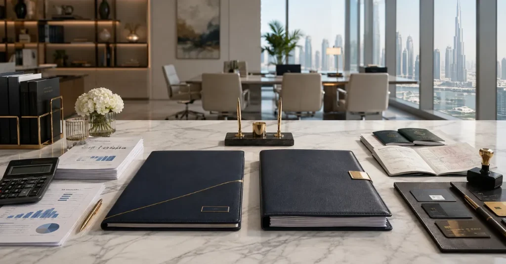 UAE freelance permit versus company licence showing the transition from a solo professional to a growing business with employees and larger contracts.