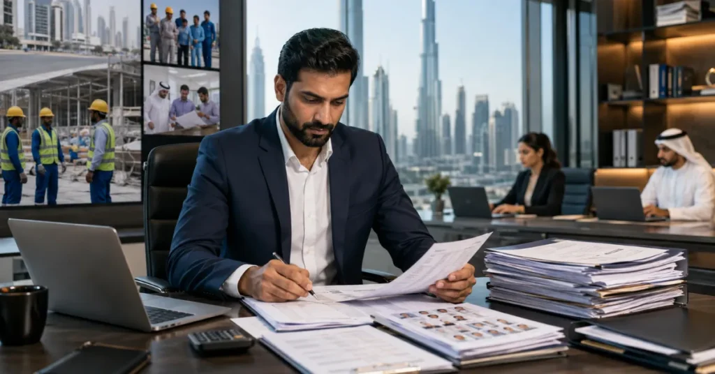 Manpower Supply in Dubai showing temporary workforce deployment compared with recruitment and candidate placement.