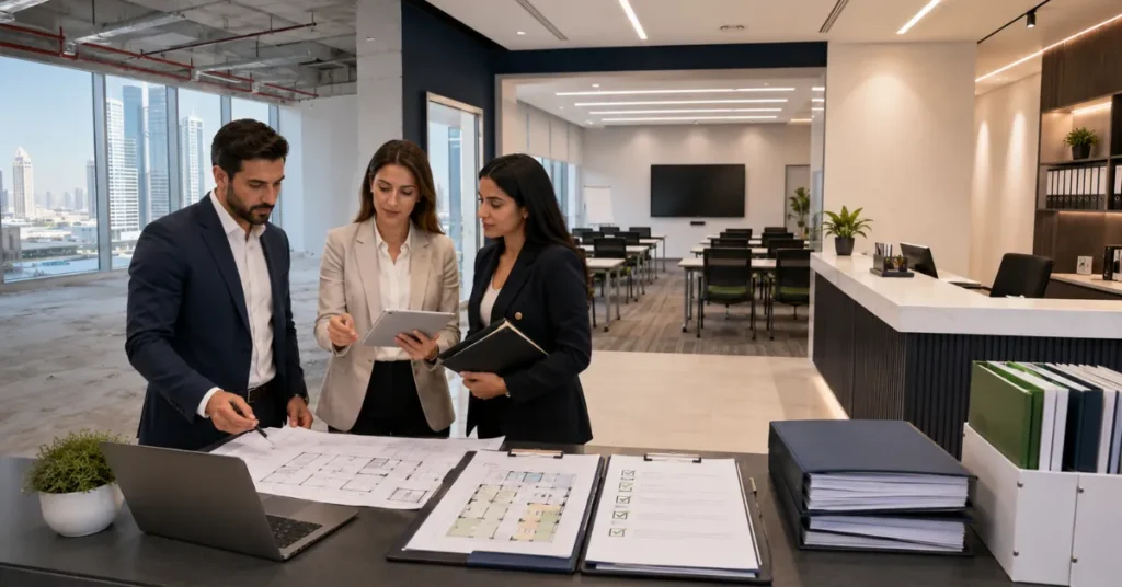Training Institute Formation UAE showing premises preparation, licensing documents and training institute approval in Dubai.