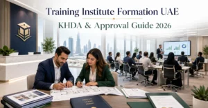 Training Institute Formation UAE guide showing professional training centre, course planning and KHDA approval process in Dubai.