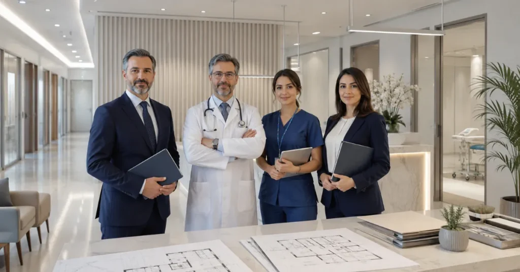 Dubai Private Clinic Setup showing DHA facility licensing, healthcare professional licensing and clinic activation requirements.