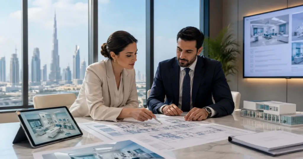 Private Clinic Setup Dubai showing DHA professional licensing, medical director requirements and final clinic activation.