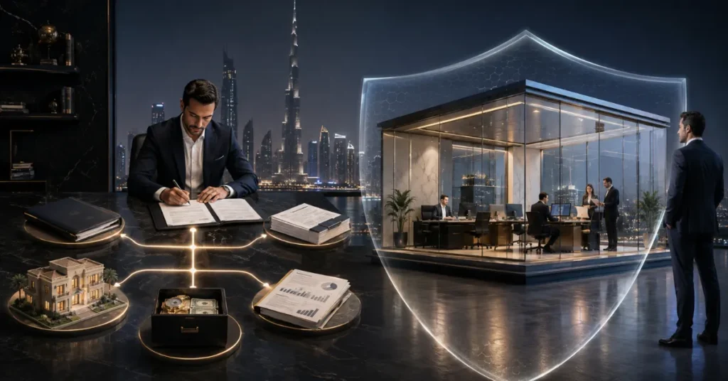 UAE consultancy growth from a solo sole establishment to an LLC with employees, larger contracts and stronger corporate structure.