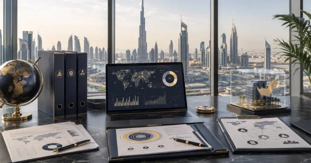 UAE DMTT scope test illustrating the €750 million multinational group revenue threshold across two of four preceding financial years.