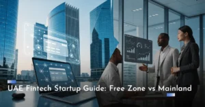 UAE Fintech Startup guide comparing Free Zone vs Mainland business setup options in the UAE