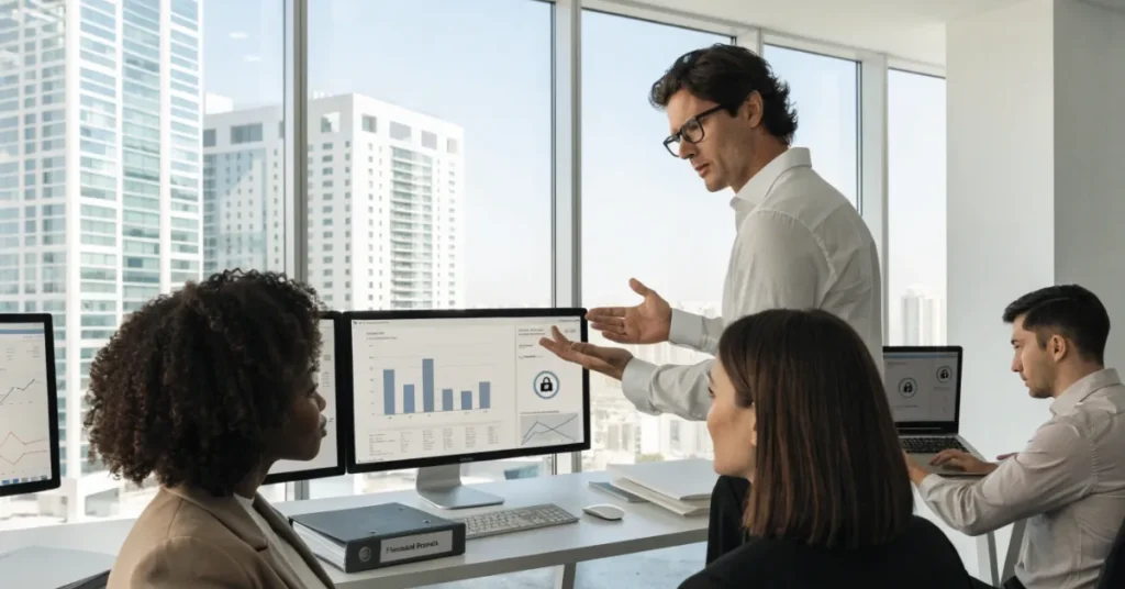 Corporate compliance team managing VAT Group Registration responsibilities and consolidated VAT reporting in the UAE.