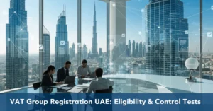 VAT Group Registration UAE businesses under common ownership applying for VAT group registration with unified tax compliance.