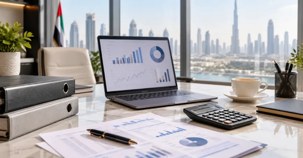 UAE company with no sales recording licence fees, software costs, bank charges, professional expenses and owner funding.