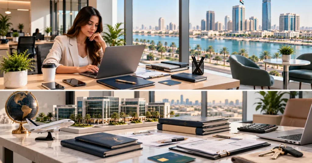 Ajman Free Zone business growth planning showing additional visas, larger workspace, renewal and operational expansion.