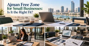 Ajman Free Zone small business setup showing company formation, workspace, visa planning and practical startup requirements.
