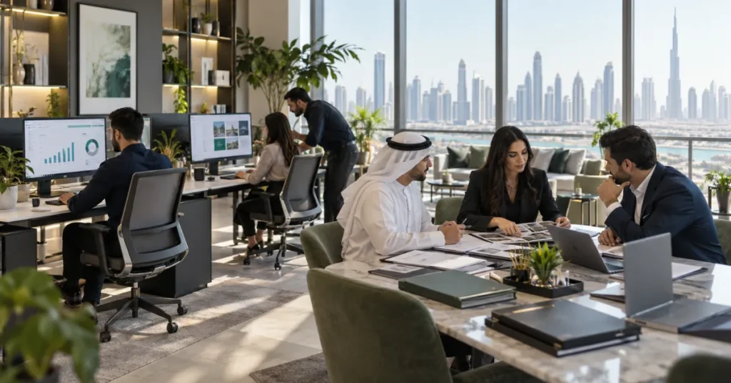 Growing UAE digital marketing agency providing SEO, advertising, content and social media services from a professional creative workspace.