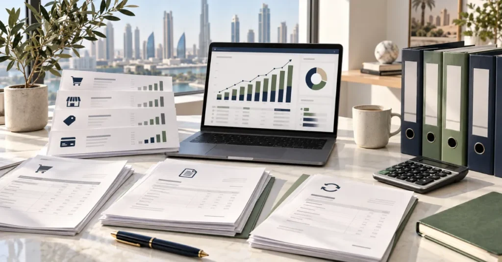 UAE e-commerce business monitoring VAT registration thresholds using website sales, marketplace reports, payment gateway settlements and accounting records.