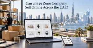 Free Zone company selling online across the UAE through an e-commerce store with parcels, business licence and nationwide delivery operations.