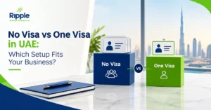 Image of No Visa vs One Visa in UAE business setup comparison