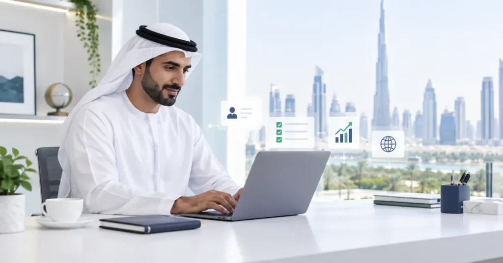 UAE online product business showing inventory, order packing, e-commerce sales and courier fulfilment.
