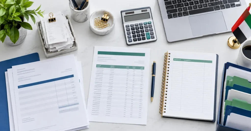 UAE bank reconciliation process matching business bank transactions with invoices, receipts and accounting records.