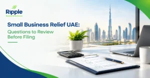 Image of Small Business Relief UAE questions and Corporate Tax filing checklist