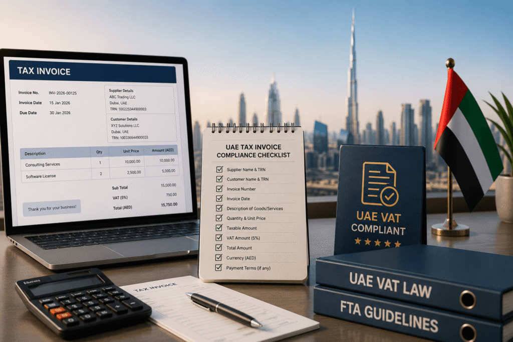 Tax Invoice Format UAE