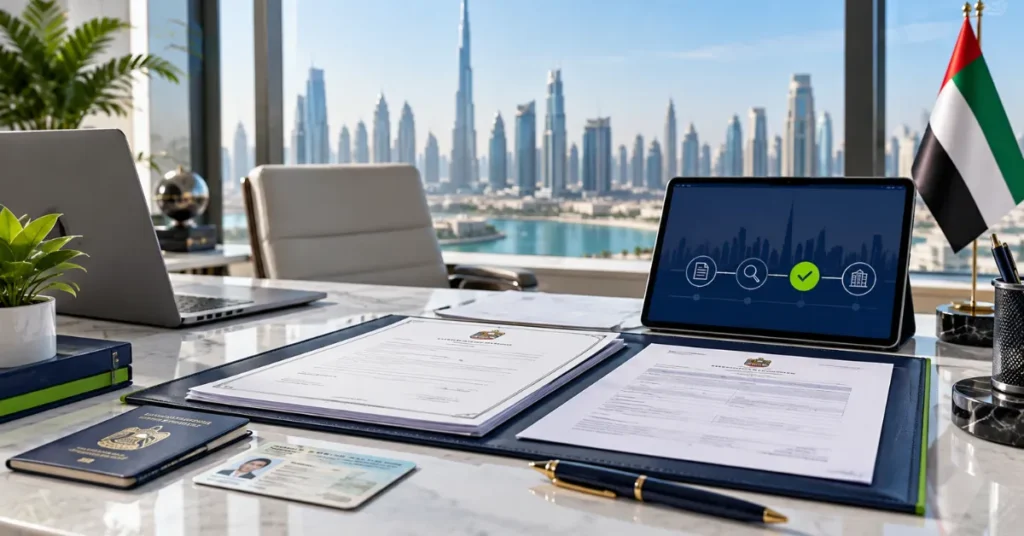 UAE company formation documents organised for faster business registration and licence processing.