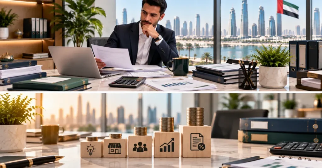 UAE business reviewing monthly