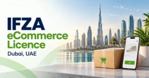Image of IFZA Ecommerce Licence setup process for an online business in Dubai, UAE