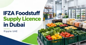 Image of IFZA Foodstuff Supply Licence in Dubai for food trading and distribution businesses