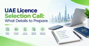 Image of UAE Licence Selection Call checklist for choosing a UAE business licence