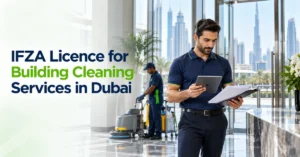Image of IFZA licence for Building Cleaning Services business setup in Dubai, UAE