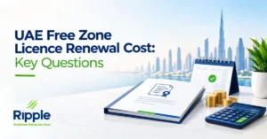 Image of UAE Free Zone Licence Renewal Cost guide and renewal checklist